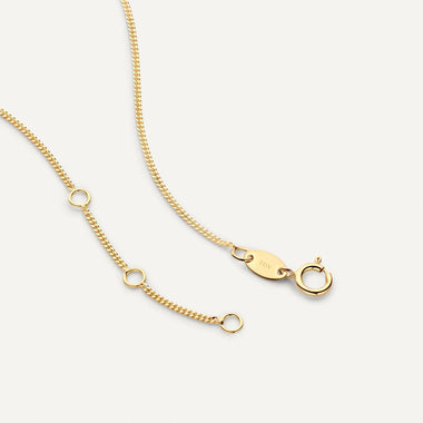 14 Karat Gold Baby Curb Chain Necklace - 8