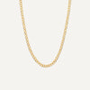 Or 14 Carats Collier Chaîne Curb - 1