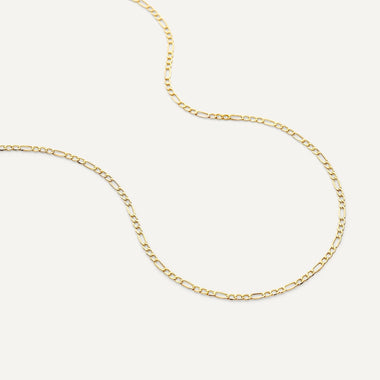 14 Karaat Goud Figaro Schakelketting - 6