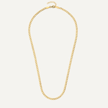 Or 14 Carats Collier Chaîne Curb - 11