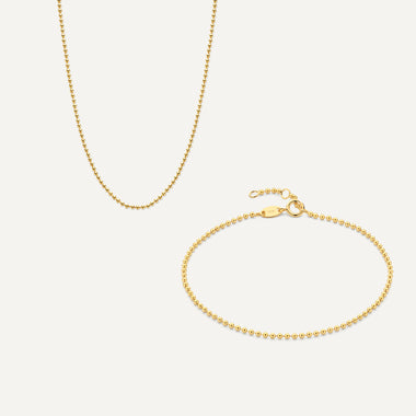 Beaded Set 14 Karat Gold - Main Image