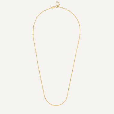 14 Karat Gold Stationed Spheres Necklace - 9