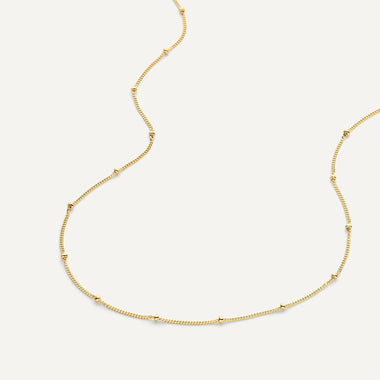 14 Karat Gold Stationed Spheres Necklace - 5