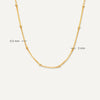 14 Karat Gold Stationed Spheres Necklace - 8