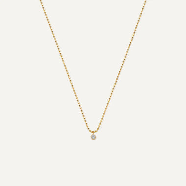14 Karaat Goud Bezel Set Zirkonia Bolletjes Set - 5