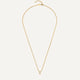 Bezel Set Cubic Zirconia Beaded Pendant Necklace