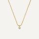 Bezel Set Cubic Zirconia Beaded Pendant Necklace