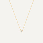 Bezel Set Zirkonia Pendant Ketting