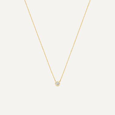 14 Karaat Goud Bezel Set Zirkonia Set - 5