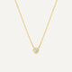 Bezel Set Cubic Zirconia Pendant Necklace