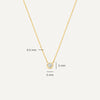 14 Karat Gold Bezel Set Cubic Zirconia Pendant Necklace - 8