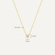 Bezel Set Cubic Zirconia Pendant Necklace