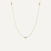 14 Karat Gold Satellite Bezel Set Cubic Zirconia Necklace - 1