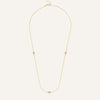 14 Karat Gold Satellite Bezel Set Cubic Zirconia Necklace - 9