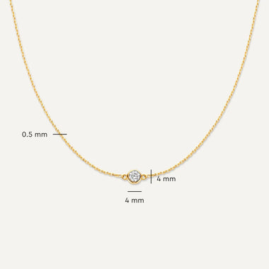 14 Karat Gold Satellite Bezel Set Cubic Zirconia Set - 6