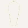 14 Karat Gold Stationed Bezel Set Cubic Zirconia Necklace - 11