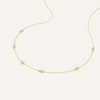 14 Karat Gold Stationed Bezel Set Cubic Zirconia Necklace - 7