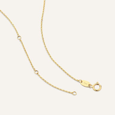 14 Karat Gold Stationed Bezel Set Cubic Zirconia Necklace - 10