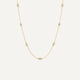 Stationed Bezel Set Cubic Zirconia Necklace