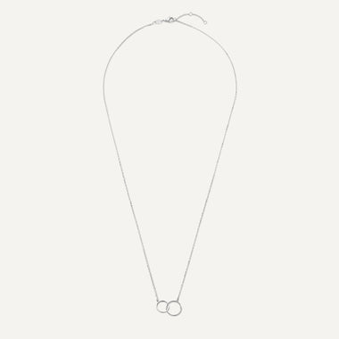 Oro Bianco 14 Carati Collana con Ciondolo Infinito Concatenato - 12