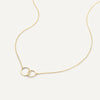 14 Karaat Goud Linked Infinity Pendant Ketting - 7