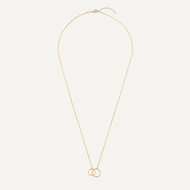 14 karat guld Sammenkædet Infinity vedhængshalskæde - 14