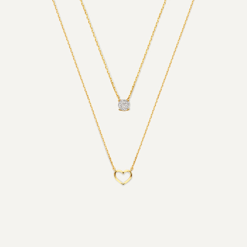 Hart Zirkonia Kettingen Set