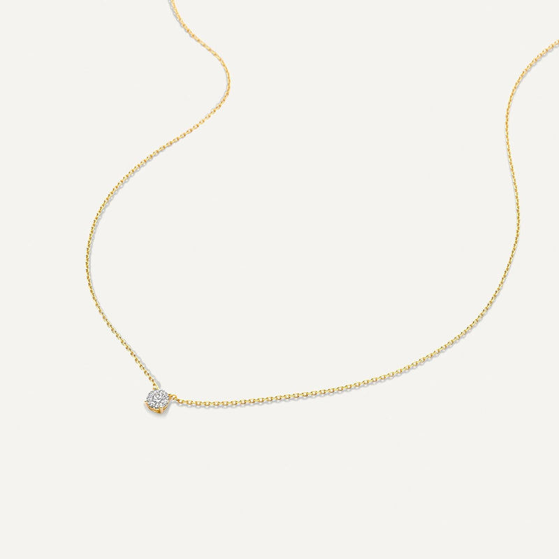 Round Cut Cubic Zirconia Pendant Necklace