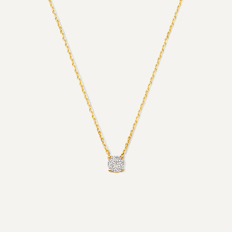 Round Cut Cubic Zirconia Pendant Necklace