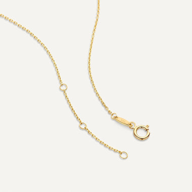 Or 14 Carats Collier Pendentif Rond Zircon Pavé - 12