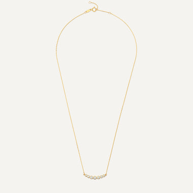 14 Karat Gold Cubic Zirconia Trail Necklace - 10