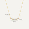 14 Karat Gold Cubic Zirconia Trail Necklace - 8