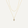 Or 14 Carats Set de Colliers Fleur Essential Zircon - 1