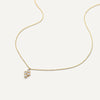 14 Karaat Goud Zirkonia Bloem Pendant Ketting - 11