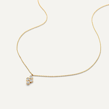 Or 14 Carats Set de Colliers Fleur Essential Zircon - 7