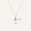 14 Karaat Goud Zirkonia Bloemen Set - 6