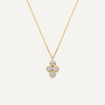 Collier Pendentif Fleur Zircon