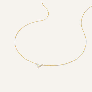 585er Gold Zirkonia Lotus Anhänger Halskette - 7