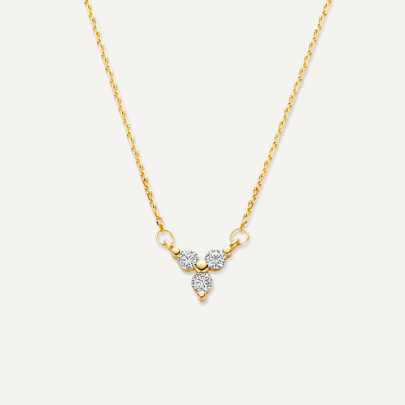 Zirkonia Lotus Anhänger Halskette