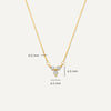 585er Gold Zirkonia Lotus Anhänger Halskette - 9