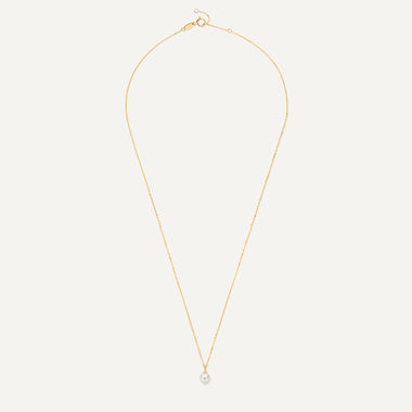 14 Karaat Goud Parel Pendant Ketting - 12