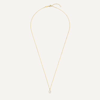 14 Karat Guld Pärla Hänge Halsband - 15