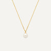 14 Karaat Goud Parel Pendant Ketting - 1