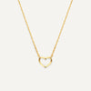 Or 14 Carats Collier Pendentif Cœur Ouvert - 1