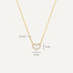 Pavé Cubic Zirconia Open Heart Pendant Necklace