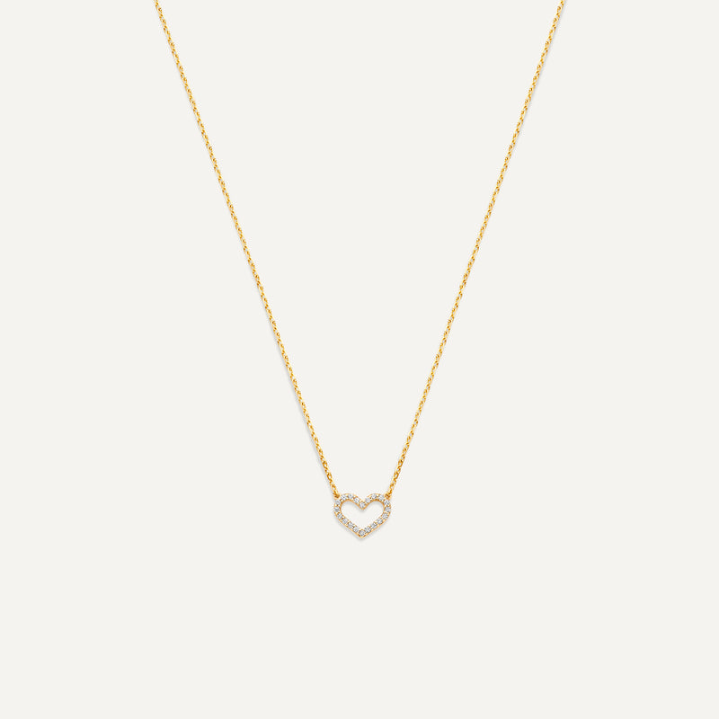 Pavé Zirkonia Offene Herzen Set