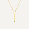 14 Karat Gold Vertical Bar Pendant Necklace - 1