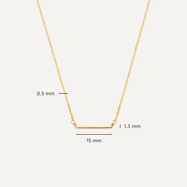 14 Karat Gold Essential Bar Necklace - 6