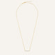 Collier Pendentif Bar Zircon Pavé
