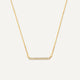 Collier Pendentif Bar Zircon Pavé